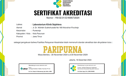 Sertifikat Akreditasi
